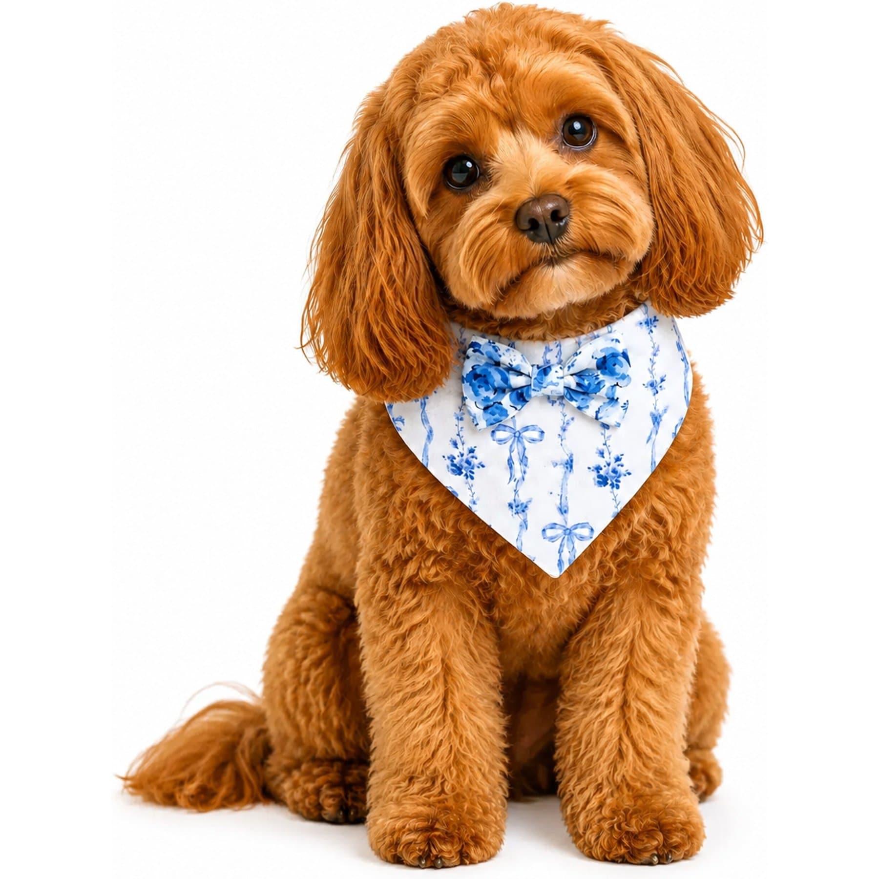 Heads or Tails Pup Something Blue Dog Bandana, Large