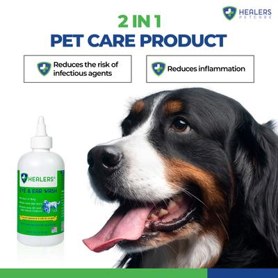 Show full view: Healers Ear & Eye Wash Solution Dog & Cat Spray, 8-fl oz bottle slide 2 of 7