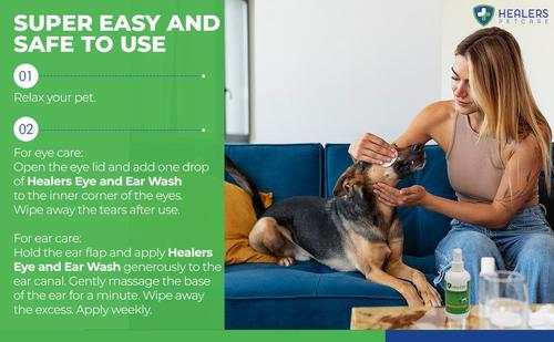 Show full view: Healers Ear & Eye Wash Solution Dog & Cat Spray, 8-fl oz bottle slide 5 of 7
