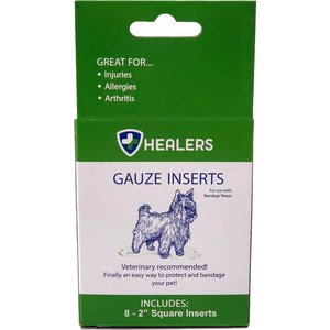 Healers Gauze Inserts for Bandage Wraps for Dogs, Small, 8 count