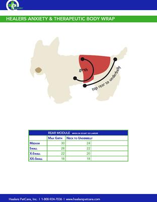 Show full view: Healers Rear Anxiety Vest for Dogs, Large slide 3 of 5