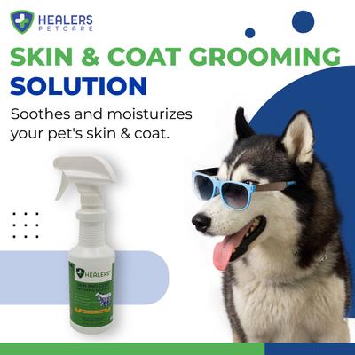 Show full view: Healers Skin & Coat Grooming Solution Dog & Cat Spray, 16-fl oz bottle slide 2 of 8