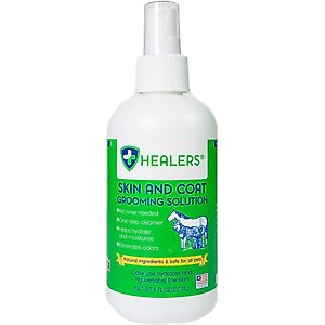 Healers Skin & Coat Grooming Solution Dog & Cat Spray, 8-fl oz bottle