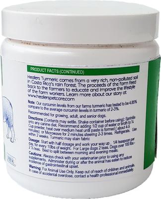 Show full view: Healers Turmeric Golden Paste Mix Dog Supplement, 3.5-oz jar slide 4 of 5