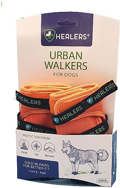 Show full view: Healers Urban Walker III Waterproof Dog Boots, Orange, Large  slide 1 of 10