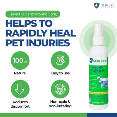 Show full view: Healers Wound Cleanser Dog & Cat Treatment, 4-fl oz bottle slide 7 of 9