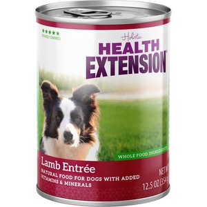 Health Extension 95% Lamb Entree Wet Dog Food, 12.5-oz can, case of 12