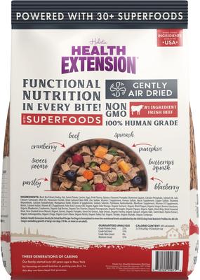 Show full view: Health Extension Beef Recipe Non-GMO Air-Dried Dog Food, 32-oz bag slide 3 of 11