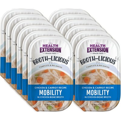 Health Extension Health Extension Broth-Licious Mobility Grain-Free Chicken & Carrot in Chicken Bone Broth Wet Dog Food, 3.5-oz tray, case of 12