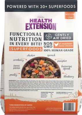 Show full view: Health Extension Chicken Recipe Non-GMO Air-Dried Dog Food, 32-oz bag slide 3 of 11
