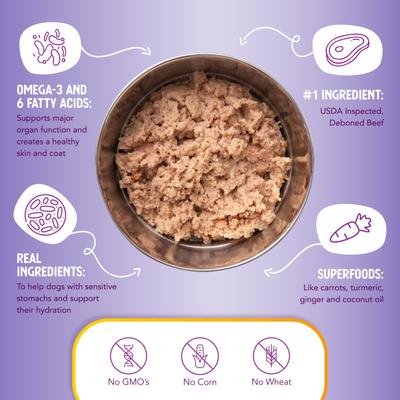 Show full view: Health Extension Digestive Support Beef & Carrot Entrée in Gravy Dog Food, 9-oz can, case of 12 slide 6 of 10