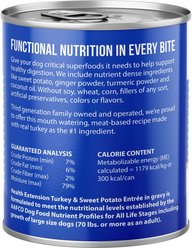 Health Extension Digestive Support Turkey & Sweet Potato Entrée in Gravy Dog Food, 9-oz can, case of 12 slide 2 of 9