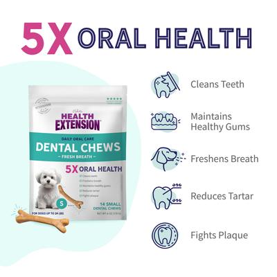 Show full view: Health Extension Fresh Breath Mint Flavored Dental Bones Dog Treats, Small, 14 count slide 5 of 12