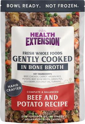 Show full view: Health Extension Gently Cooked Beef & Potato Recipe Wet Dog Food, 9-oz pouch, 10 count slide 3 of 11
