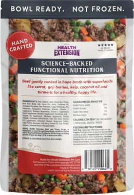 Show full view: Health Extension Gently Cooked Beef & Potato Recipe Wet Dog Food, 9-oz pouch, 5 count slide 4 of 11