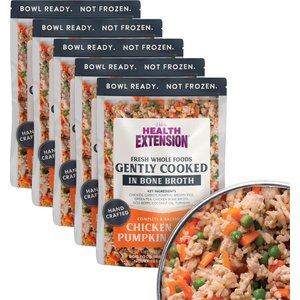Health Extension Gently Cooked Chicken & Pumpkin Recipe Wet Dog Food, 9-oz pouch, 5 count