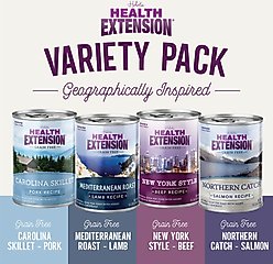 Health Extension Geo Variety Pack Grain-Free Wet Dog Food, 12.5-oz can, case of 12 slide 2 of 9