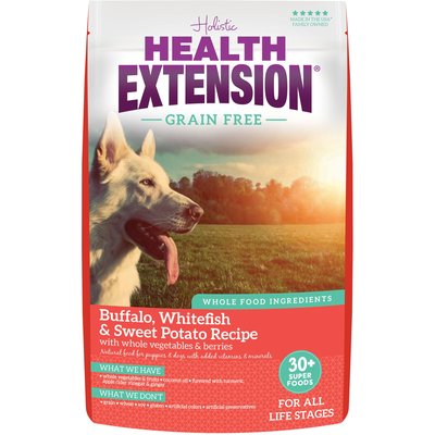 Health Extension Health Extension Grain-Free Buffalo & Whitefish Recipe Dry Dog Food, 1-lb bag