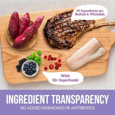 Show full view: Health Extension Grain-Free Buffalo & Whitefish Recipe Dry Dog Food, 23.5-lb bag slide 10 of 12