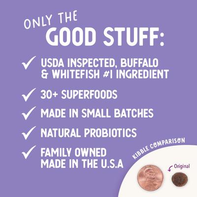 Show full view: Health Extension Grain-Free Buffalo & Whitefish Recipe Dry Dog Food, 4-lb bag slide 8 of 12