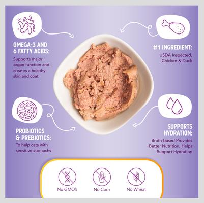 Show full view: Health Extension Grain-Free Chicken & Duck Recipe Canned Cat Food, 2.8-oz, case of 24 slide 7 of 12