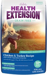 Health Extension Grain-Free Chicken & Turkey Recipe Dry Dog Food, 10-lb bag