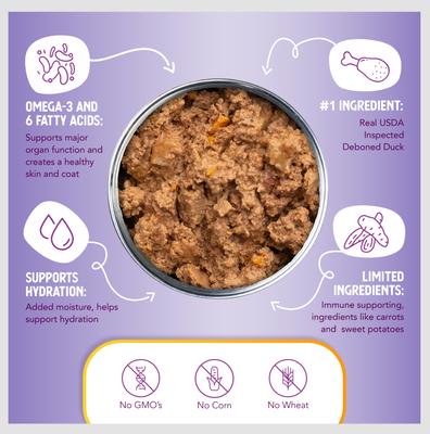 Show full view: Health Extension Grain-Free Duck Entree Canned Dog Food, 12.5-oz, case of 12 slide 5 of 9