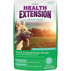 Health Extension Grain-Free Duck & Sweet Potato Recipe Dry Dog Food, 23.5-lb bag