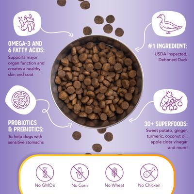 Show full view: Health Extension Grain-Free Duck & Sweet Potato Recipe Dry Dog Food, 23.5-lb bag slide 5 of 11