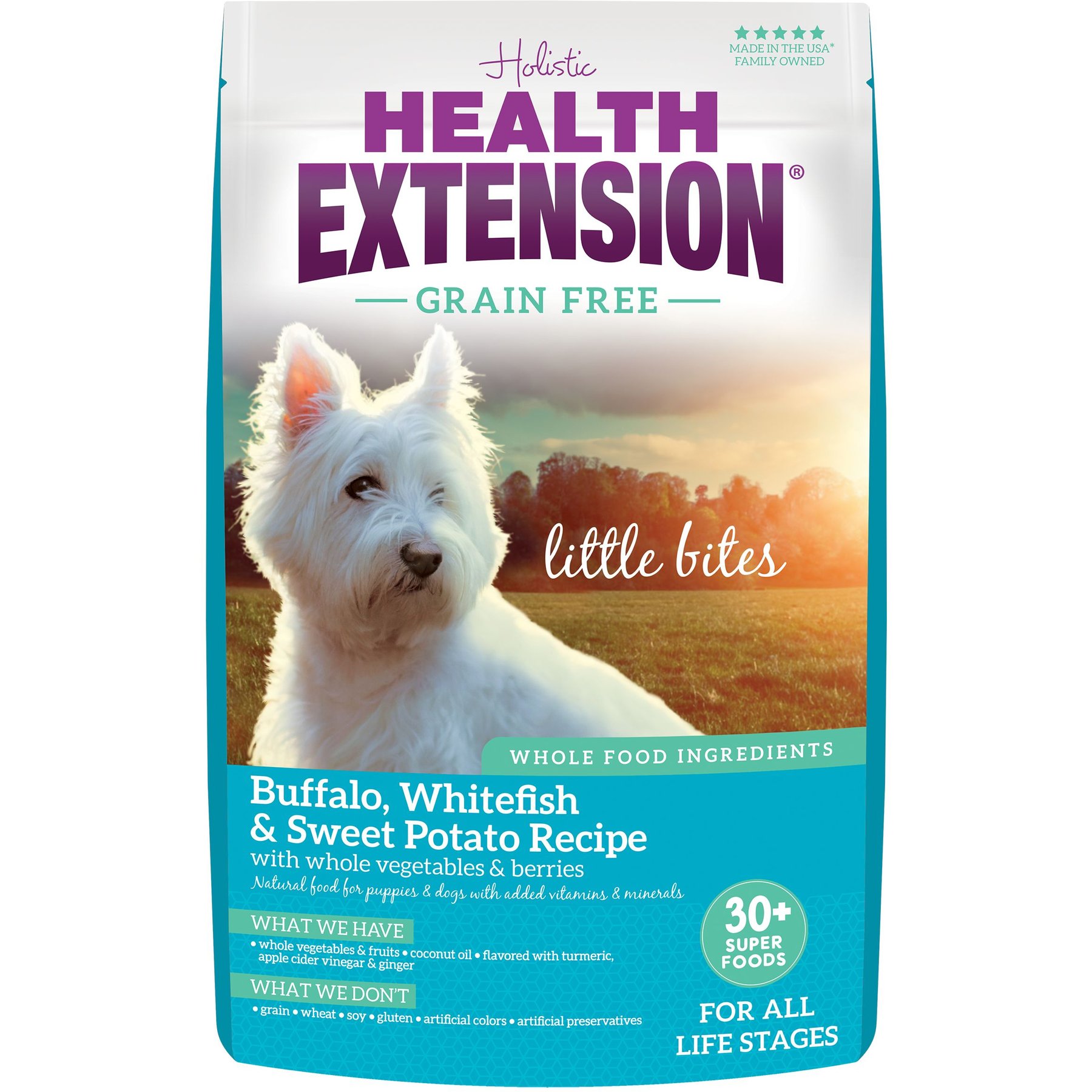 Health Extension Little Bites Buffalo & Whitefish Dry Dog Food, 10-lb