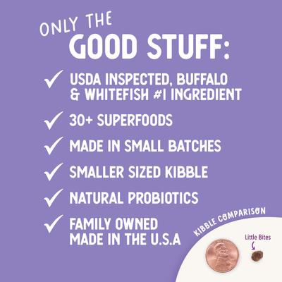 Show full view: Health Extension Grain-Free Little Bites Buffalo & Whitefish Recipe Dry Dog Food, 23.5-lb bag slide 8 of 12