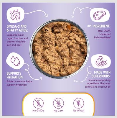 Show full view: Health Extension Grain-Free New York Style Beef Recipe Canned Dog Food, 12.5-oz, case of 12 slide 6 of 10