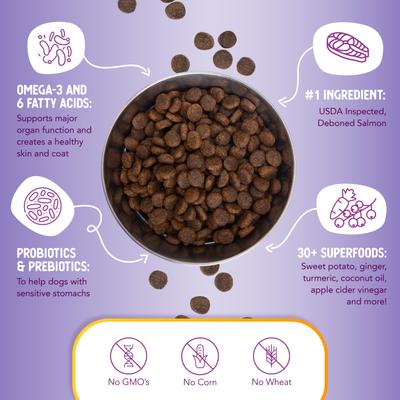 Show full view: Health Extension Grain-Free Salmon Recipe Dry Dog Food, 10-lb bag slide 6 of 13