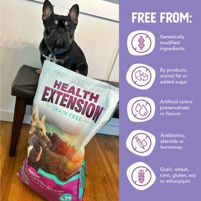 Show full view: Health Extension Grain-Free Salmon Recipe Dry Dog Food, 10-lb bag slide 7 of 13
