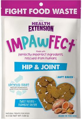 Show full view: Health Extension Impawfect Hip & Joint Support Sweet Potato & Turmeric Flavored Soft & Chewy Dog Treats, 4.5-oz bag slide 1 of 9