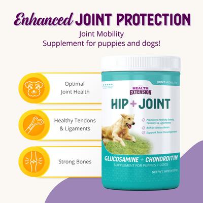Show full view: Health Extension Joint Mobility Powder Dog Supplement, 8-oz bottle slide 5 of 9