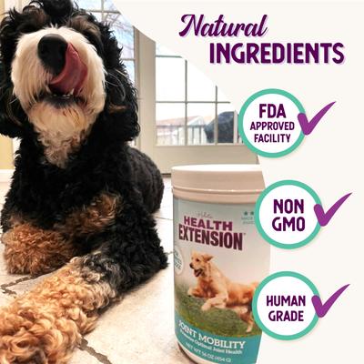 Show full view: Health Extension Joint Mobility Powder Dog Supplement, 8-oz bottle slide 6 of 9