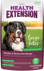 Health Extension Large Bites Chicken & Brown Rice Recipe Dry Dog Food, 30-lb bag