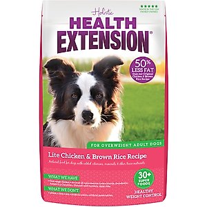 Health Extension Lite Chicken & Brown Rice Recipe Dry Dog Food, 15-lb bag