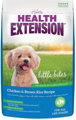 Show full view: Health Extension Little Bites Chicken & Brown Rice Recipe Dry Food + Super Bites Chicken Recipe Freeze-Dried Raw Dog Food Mixer slide 2 of 9