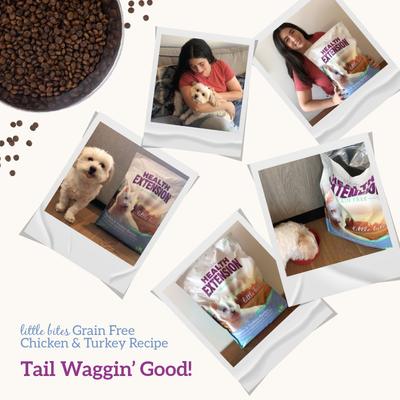 Show full view: Health Extension Little Bites Grain-Free Chicken & Turkey Recipe Dry Dog Food, 3.5-lb bag slide 9 of 11