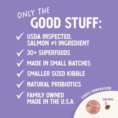 Show full view: Health Extension Little Bites Grain-Free Salmon Recipe Dry Dog Food, 3.5-lb bag slide 8 of 11