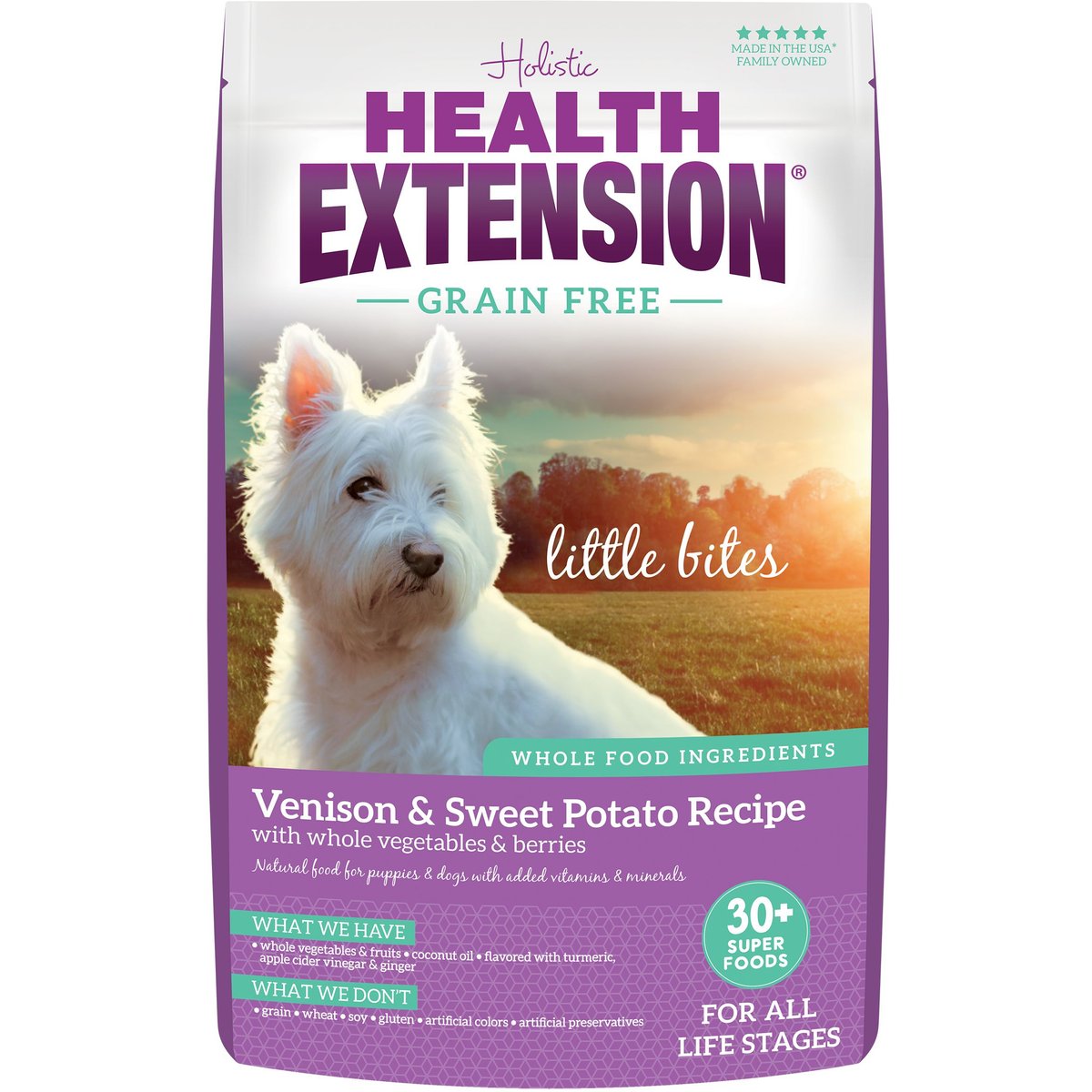 Health Extension Little Bites Grain-Free Venison & Sweet Potato Recipe Dry Dog Food, 3.5-lb bag