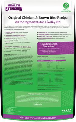 Show full view: Health Extension Original Chicken & Brown Rice Recipe Dry Dog Food, 40-lb bag slide 3 of 13