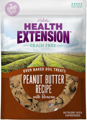Show full view: Health Extension Oven Baked Peanut Butter Recipe with Banana + Oven Baked Lamb Recipe with Blueberries Dog Treats slide 2 of 9
