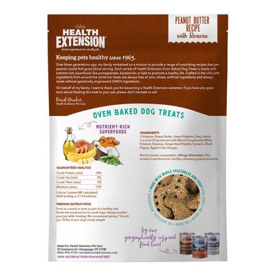 Show full view: Health Extension Oven Baked Peanut Butter Recipe with Banana + Oven Baked Lamb Recipe with Blueberries Dog Treats slide 3 of 9
