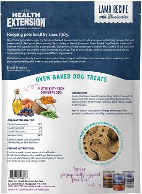 Show full view: Health Extension Oven Baked Peanut Butter Recipe with Banana + Oven Baked Lamb Recipe with Blueberries Dog Treats slide 7 of 9