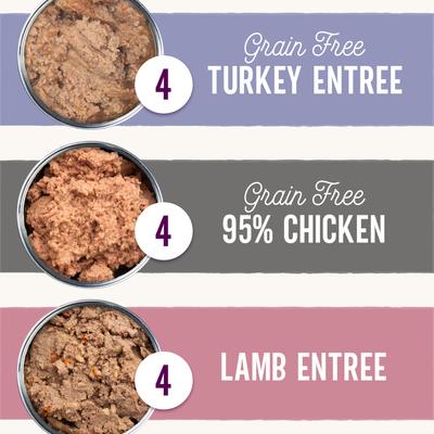 Show full view: Health Extension Pate Variety Pack: Chicken, Turkey, Lamb Wet Dog Food, 12-oz can, 12 count slide 4 of 7