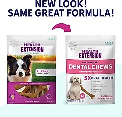 Health Extension Probiotic Yogurt Medium Dental Dog Treats, 8 count slide 2 of 9
