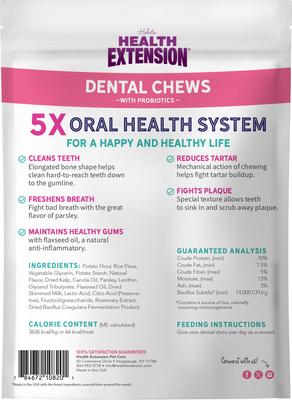 Show full view: Health Extension Probiotic Yogurt Medium Dental Dog Treats, 8 count slide 4 of 12